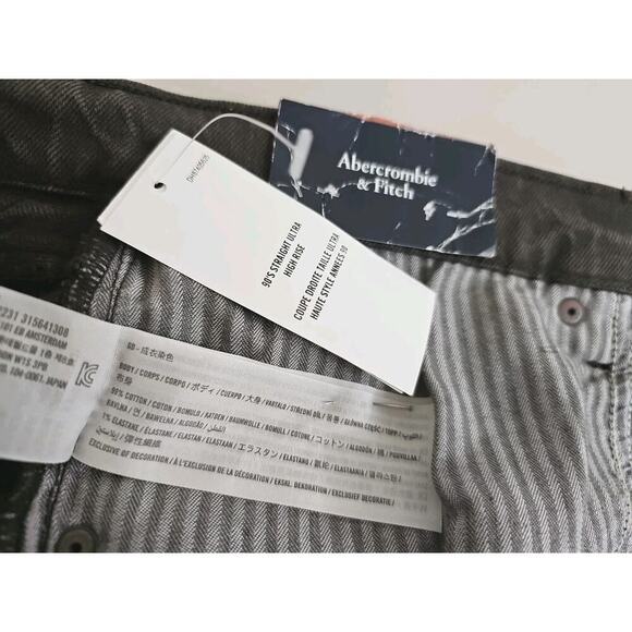 Abercrombie & Fitch ~Woman 37/24S~Brown Ultra High Rise Straight Jean Curve Love - Picture 15 of 16